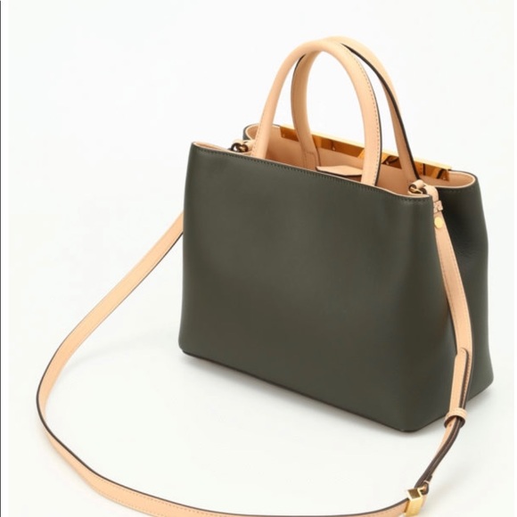 FENDI PETITE 2 JOURS TWO-TONE LEATHER BAG - Picture 3 of 6